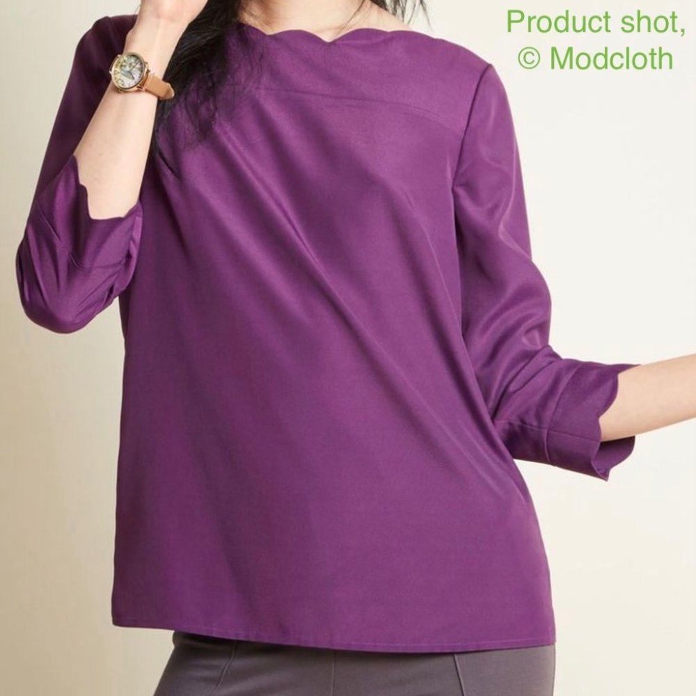 Modcloth Organized Appearance Scalloped Top from Lace & Mesh